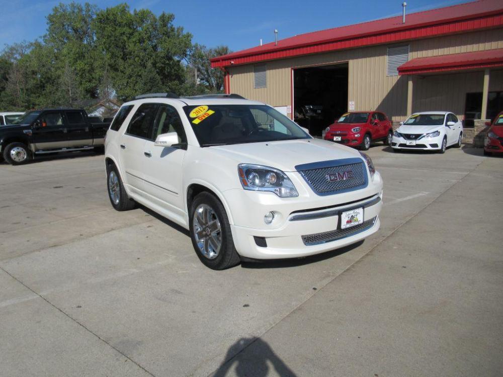 2012 WHITE GMC ACADIA DENALI (1GKKVTED1CJ) with an 3.6L engine, Automatic transmission, located at 908 SE 14th Street, Des Moines, IA, 50317, (515) 281-0330, 41.580303, -93.597046 - Photo #1