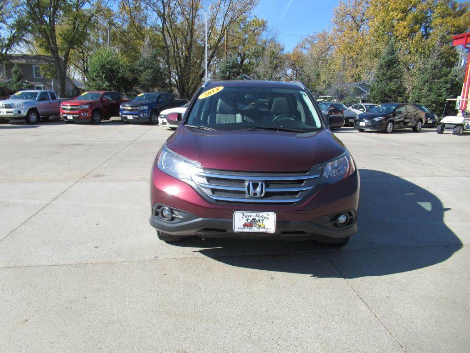 2014 MARRON HONDA CR-V EXL (5J6RM4H74EL) with an 2.4L engine, Automatic transmission, located at 908 SE 14th Street, Des Moines, IA, 50317, (515) 281-0330, 41.580303, -93.597046 - Photo #1