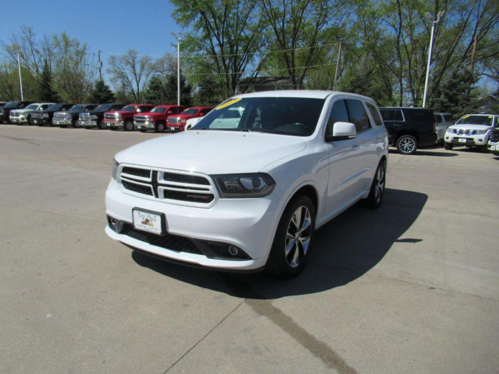 2015 WHITE DODGE DURANGO R/T (1C4SDJCT3FC) with an 5.7L engine, Automatic transmission, located at 908 SE 14th Street, Des Moines, IA, 50317, (515) 281-0330, 41.580303, -93.597046 - Photo #0