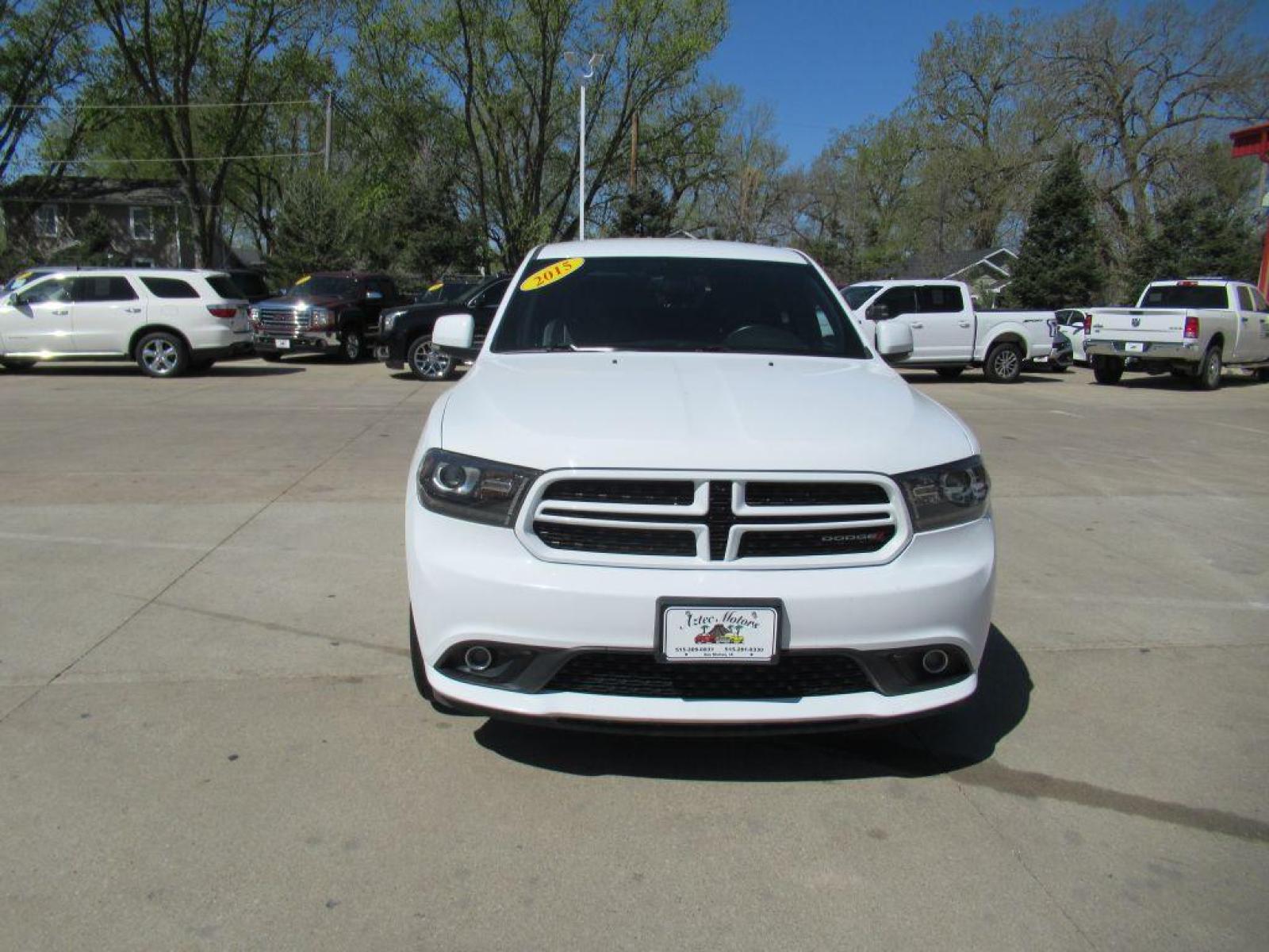 2015 WHITE DODGE DURANGO R/T (1C4SDJCT3FC) with an 5.7L engine, Automatic transmission, located at 908 SE 14th Street, Des Moines, IA, 50317, (515) 281-0330, 41.580303, -93.597046 - Photo #1
