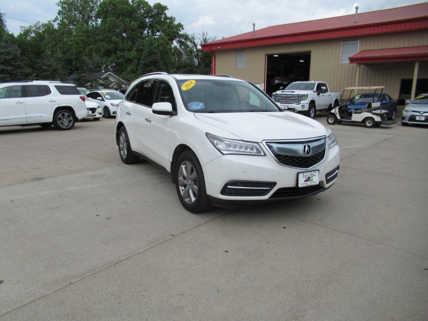 2014 WHITE ACURA MDX ADVANCE (5FRYD4H85EB) with an 3.5L engine, Automatic transmission, located at 908 SE 14th Street, Des Moines, IA, 50317, (515) 281-0330, 41.580303, -93.597046 - Photo#2