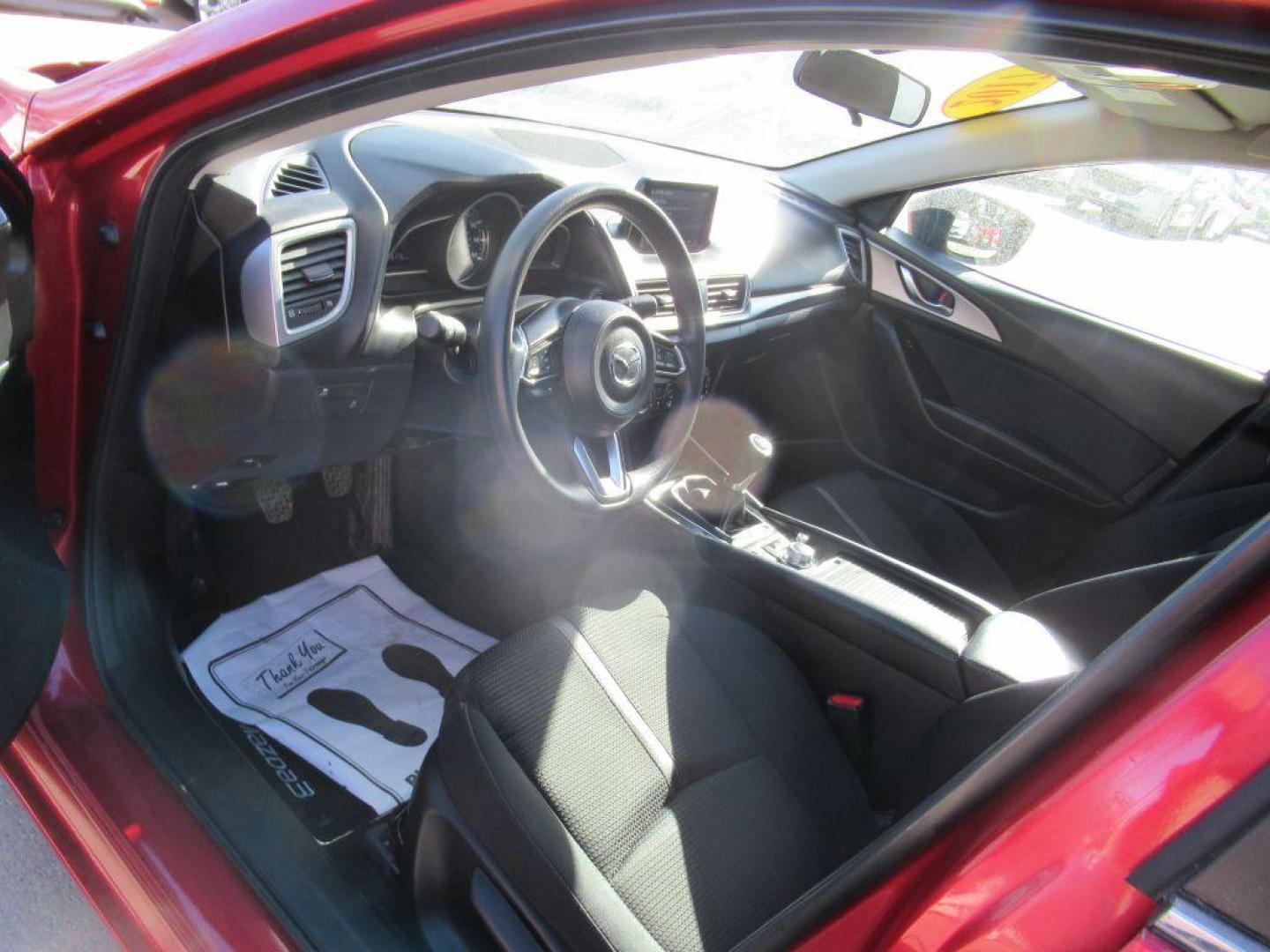 2017 RED MAZDA 3 SPORT (3MZBN1U72HM) with an 2.0L engine, 6-Speed Manual transmission, located at 908 SE 14th Street, Des Moines, IA, 50317, (515) 281-0330, 41.580303, -93.597046 - Photo#24