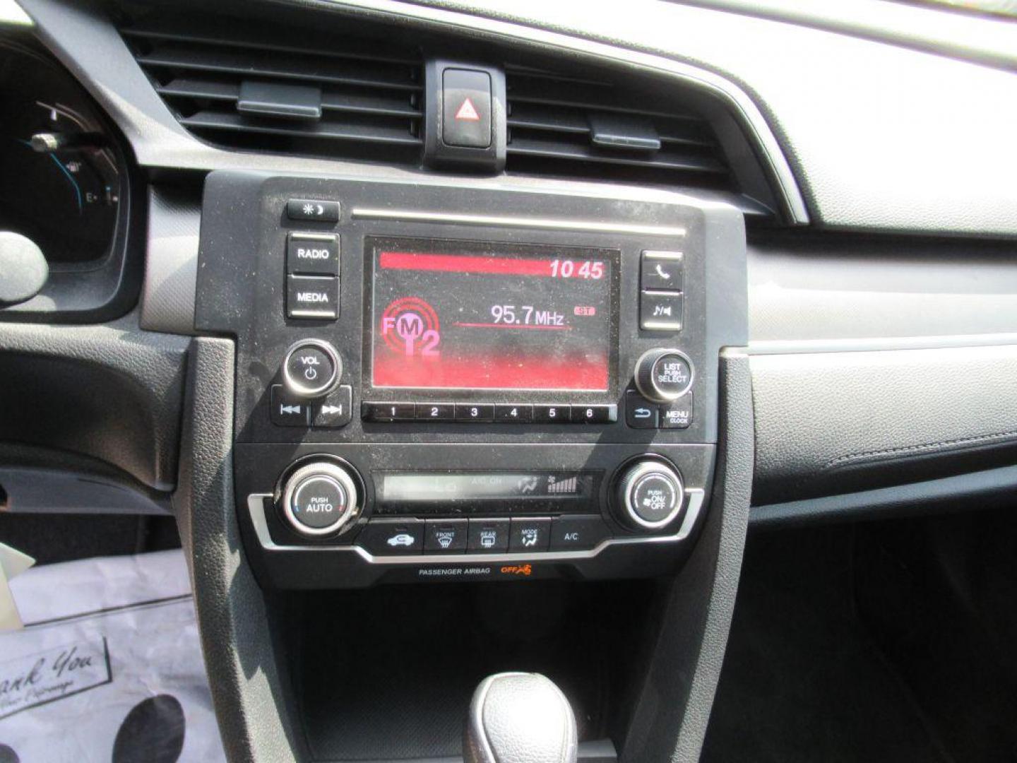 2019 BLACK HONDA CIVIC LX (2HGFC2F68KH) with an 2.0L engine, Continuously Variable transmission, located at 908 SE 14th Street, Des Moines, IA, 50317, (515) 281-0330, 41.580303, -93.597046 - Photo#20