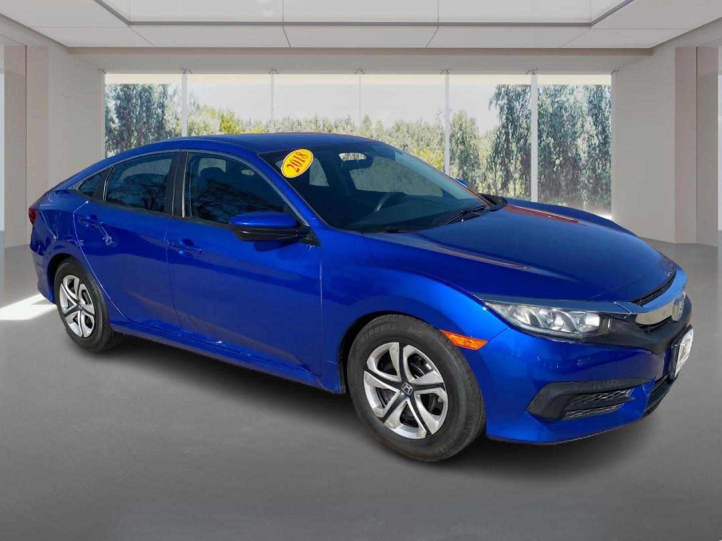 2018 BLUE HONDA CIVIC LX (19XFC2F55JE) with an 2.0L engine, Continuously Variable transmission, located at 908 SE 14th Street, Des Moines, IA, 50317, (515) 281-0330, 41.580303, -93.597046 - Photo#0