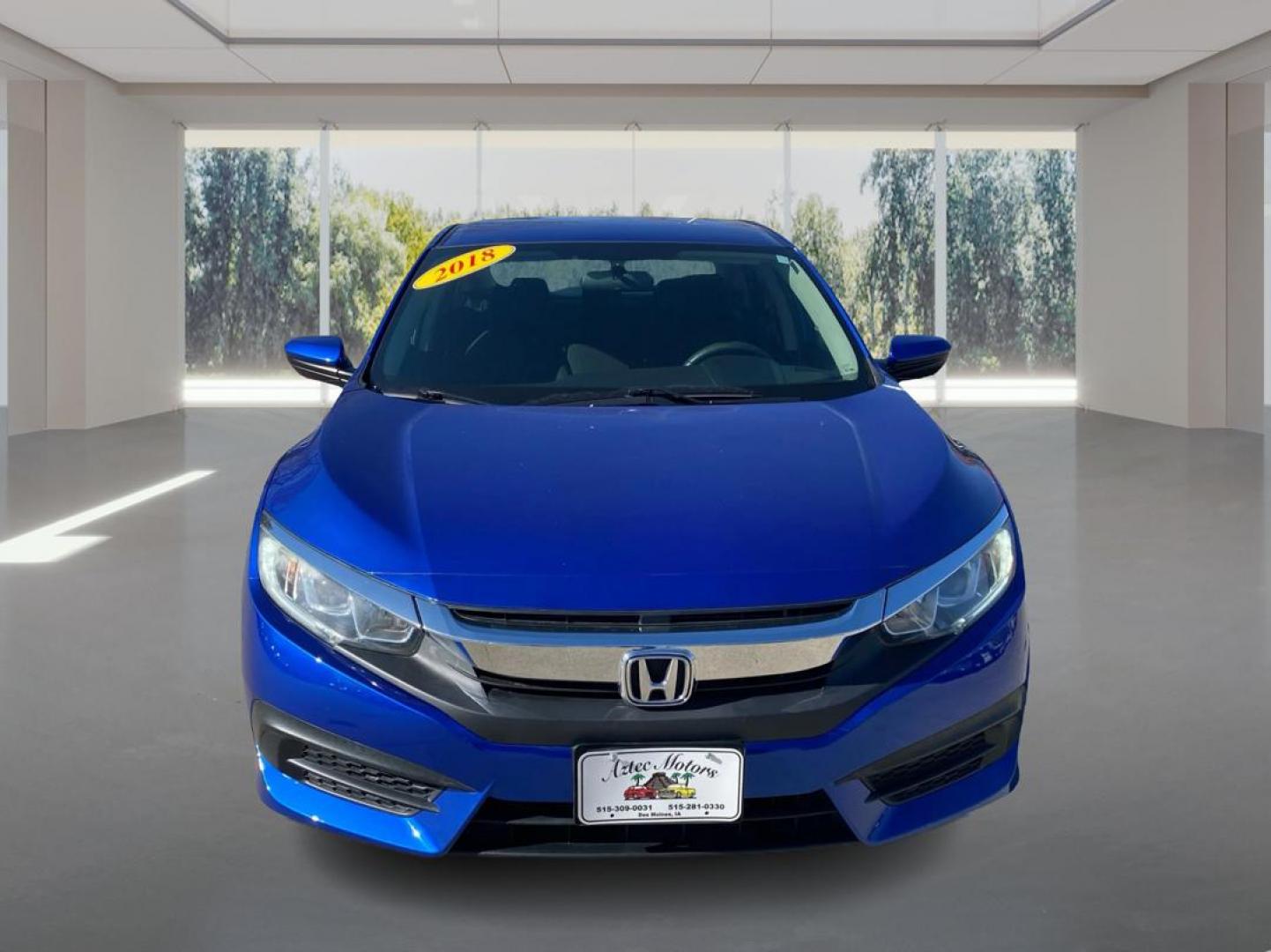 2018 BLUE HONDA CIVIC LX (19XFC2F55JE) with an 2.0L engine, Continuously Variable transmission, located at 908 SE 14th Street, Des Moines, IA, 50317, (515) 281-0330, 41.580303, -93.597046 - Photo#6