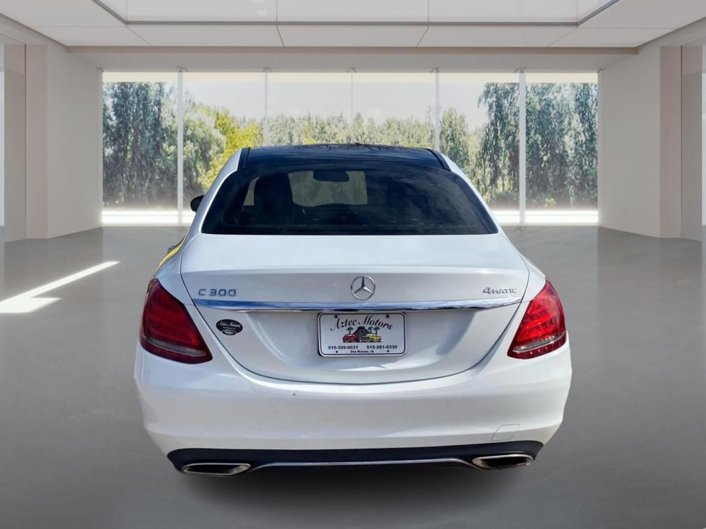 2017 WHITE MERCEDES-BENZ C-CLASS C300 4MATIC (55SWF4KB4HU) with an 2.0L engine, Automatic transmission, located at 908 SE 14th Street, Des Moines, IA, 50317, (515) 281-0330, 41.580303, -93.597046 - Photo#3