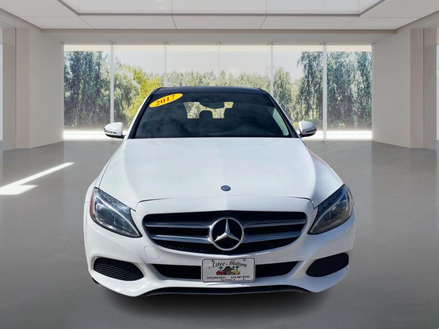 2017 WHITE MERCEDES-BENZ C-CLASS C300 4MATIC (55SWF4KB4HU) with an 2.0L engine, Automatic transmission, located at 908 SE 14th Street, Des Moines, IA, 50317, (515) 281-0330, 41.580303, -93.597046 - Photo#6