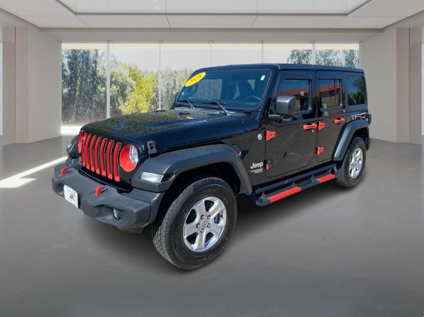 2018 BLACK JEEP WRANGLER UNLIMI SPORT (1C4HJXDG3JW) with an 3.6L engine, Automatic transmission, located at 908 SE 14th Street, Des Moines, IA, 50317, (515) 281-0330, 41.580303, -93.597046 - Photo#7