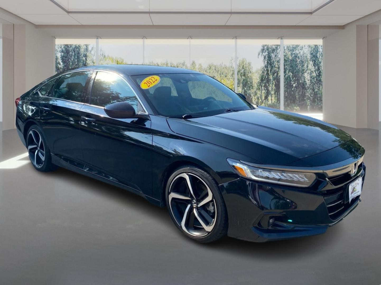 2022 BLACK HONDA ACCORD SPORT (1HGCV1F31NA) with an 1.5L engine, Automatic transmission, located at 908 SE 14th Street, Des Moines, IA, 50317, (515) 281-0330, 41.580303, -93.597046- Photo#0
