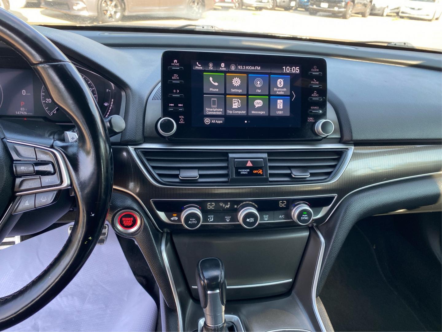 2022 BLACK HONDA ACCORD SPORT (1HGCV1F31NA) with an 1.5L engine, Automatic transmission, located at 908 SE 14th Street, Des Moines, IA, 50317, (515) 281-0330, 41.580303, -93.597046- Photo#13