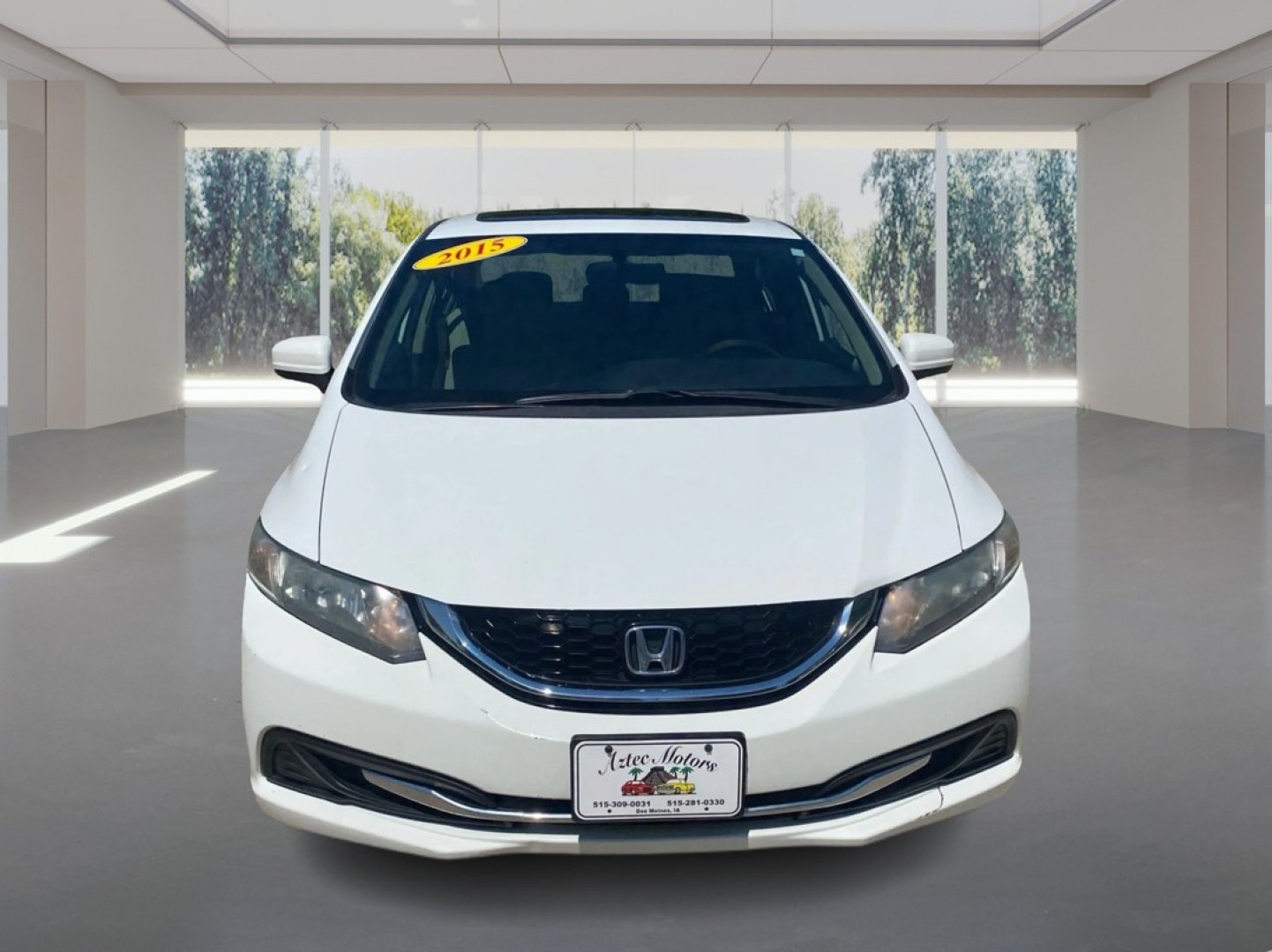 2015 WHITE HONDA CIVIC EX (19XFB2F88FE) with an 1.8L engine, Continuously Variable transmission, located at 908 SE 14th Street, Des Moines, IA, 50317, (515) 281-0330, 41.580303, -93.597046- Photo#6