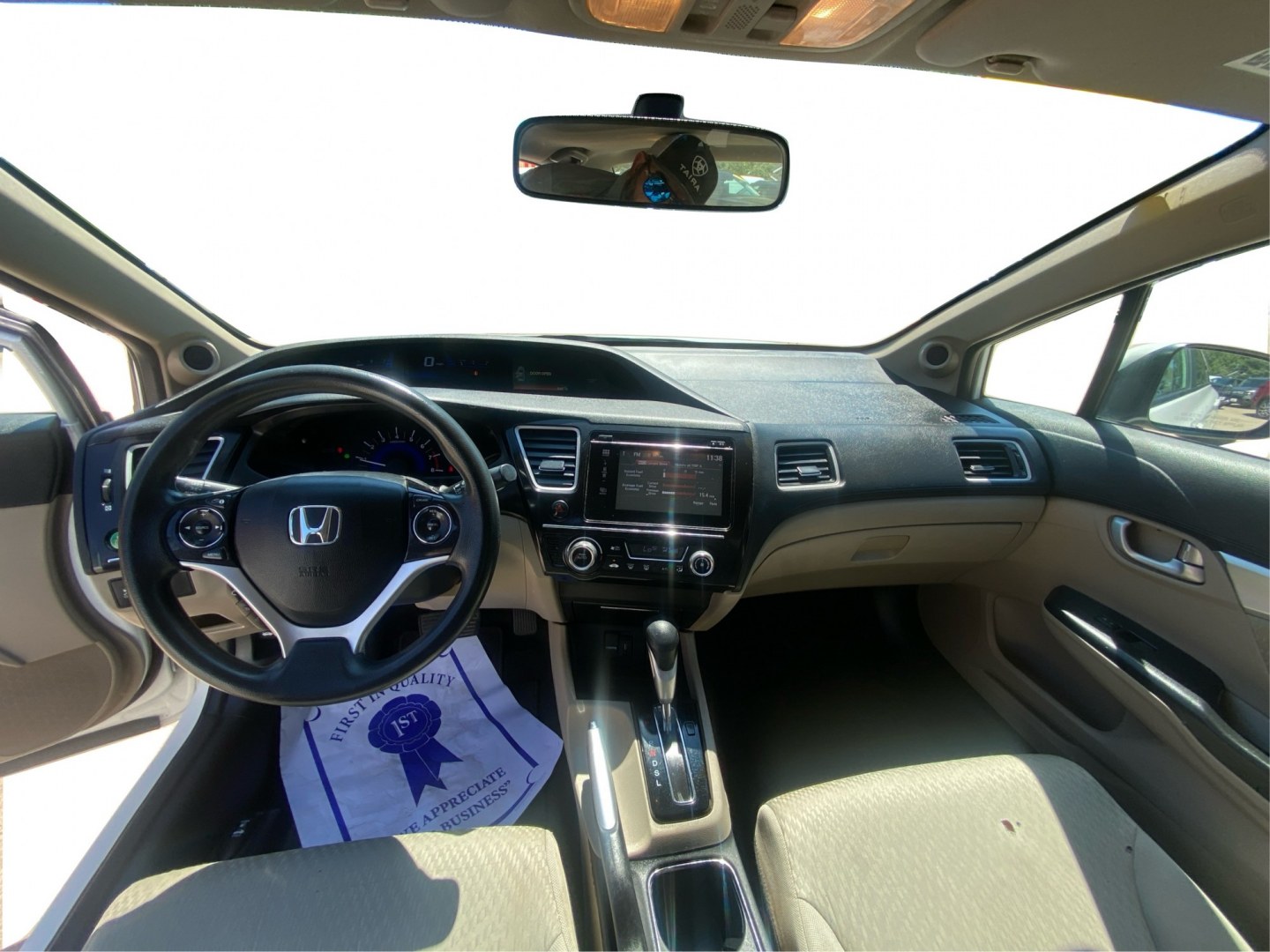 2015 WHITE HONDA CIVIC EX (19XFB2F88FE) with an 1.8L engine, Continuously Variable transmission, located at 908 SE 14th Street, Des Moines, IA, 50317, (515) 281-0330, 41.580303, -93.597046- Photo#22