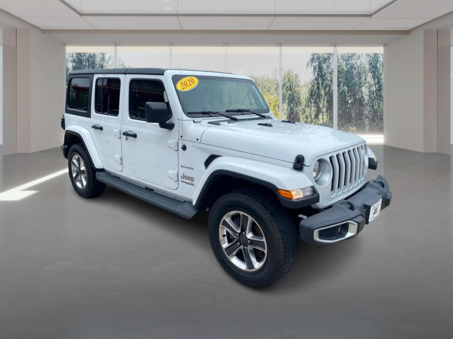 2020 WHITE JEEP WRANGLER UNLIMI SAHARA (1C4HJXEG0LW) with an 3.6L engine, Automatic transmission, located at 908 SE 14th Street, Des Moines, IA, 50317, (515) 281-0330, 41.580303, -93.597046- Photo#0