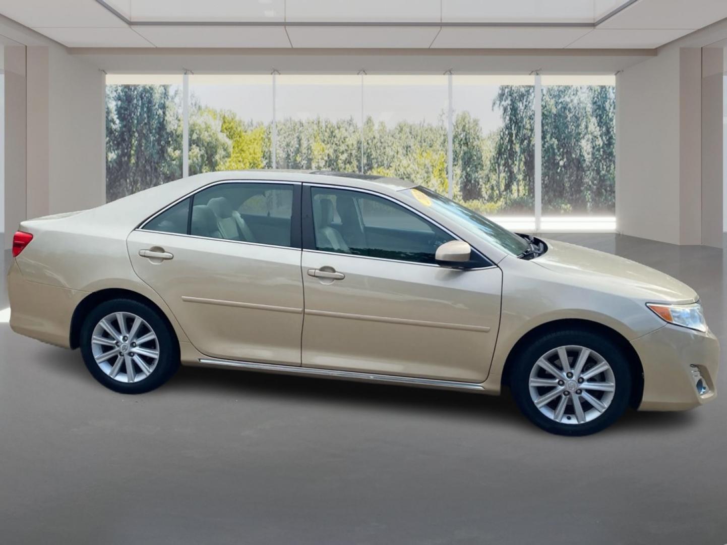 2012 TAN TOYOTA CAMRY XLE (4T4BF1FK6CR) with an 2.5L engine, Automatic transmission, located at 908 SE 14th Street, Des Moines, IA, 50317, (515) 281-0330, 41.580303, -93.597046- Photo#1