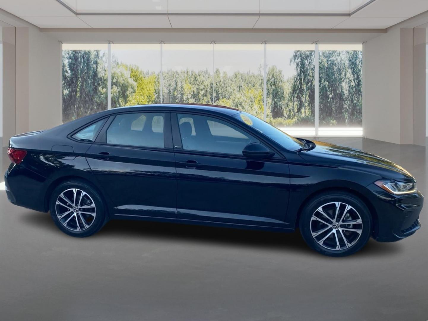 2025 BLACK VOLKSWAGEN JETTA SPORT (3VWBX7BU0SM) with an 1.5L engine, Automatic transmission, located at 908 SE 14th Street, Des Moines, IA, 50317, (515) 281-0330, 41.580303, -93.597046- Photo#1